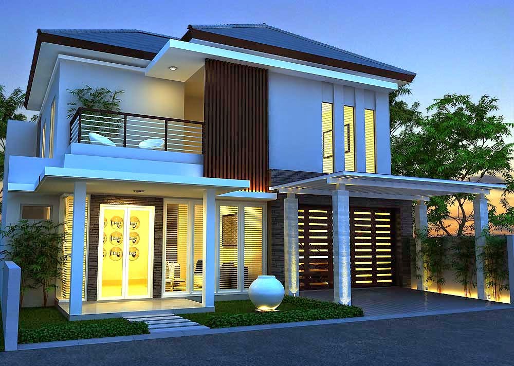 Desain Rumah Minimalis Mewah 2 Lantai Modern