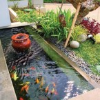 Taman Rumah Minimalis Dengan Kolam Ikan Cantik