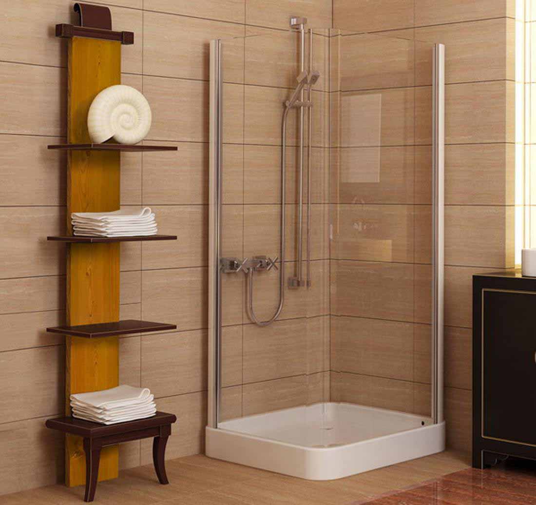 Kamar Mandi Kaca dengan Shower Yang Minimalis