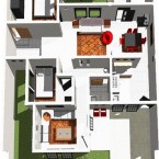 Denah Rumah Minimalis 3 Kamar Tidur
