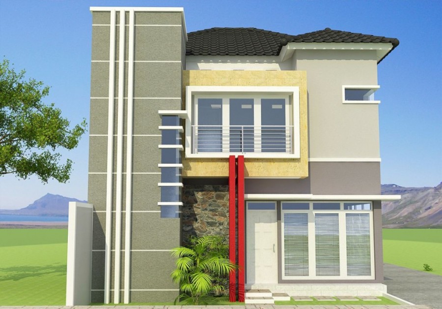 Desain Rumah Minimalis 2 Lantai Tanpak Depan