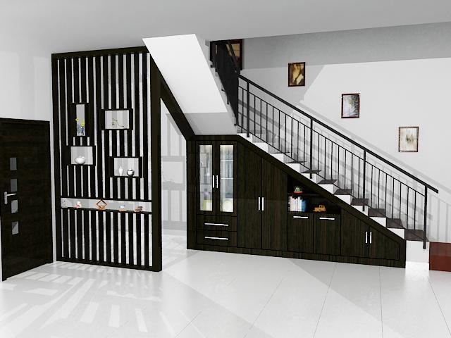 desain tangga zig zag