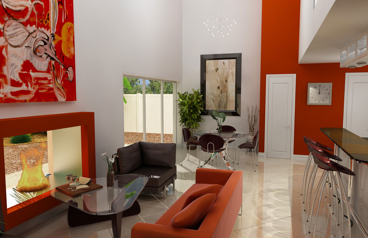 Gambar Interior Ruang Tamu Rumah Minimalis Memanjang