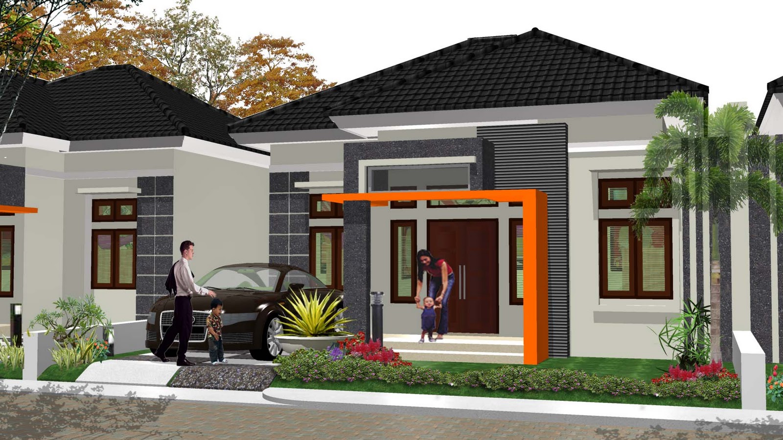 Gambar Rumah 1 Lantai Tampak Depan