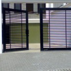 pagar rumah sederhana minimalis hitam