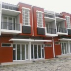 ruko minimalis warna coklat yang hangat