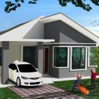 Rumah Minimalis Dengan Jendela Kaca Besar