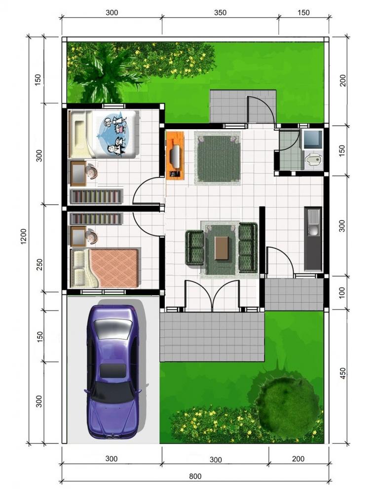 Denah Rumah Minimalis Type 36 Terbaru