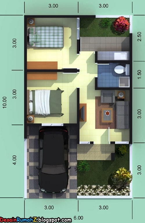 Desain dan denah rumah minimalis type 36