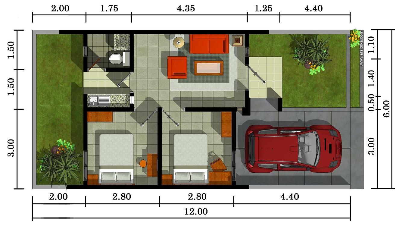 Denah Rumah Sederhana Type 36